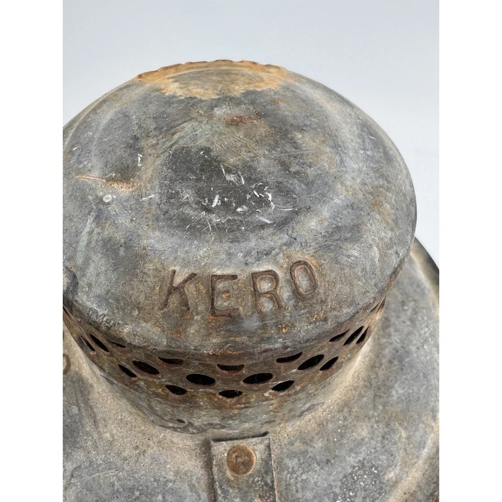 Adlake Kero NYCS New York Central Railroad Lantern Red Globe Antique Kerosene